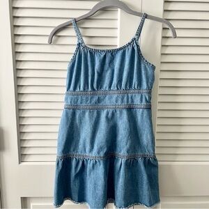 🌺  Abercrombie Kids Blue Denim Mini Sundress with pockets Size 9/10